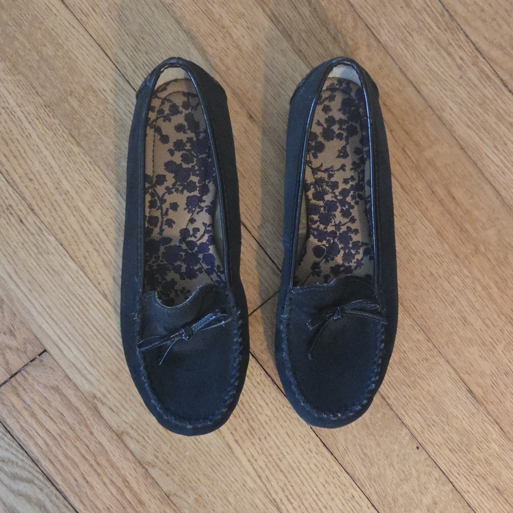 Lands' End Black Moccasins for Women